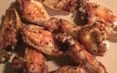 Air-Fried Chicken Wings with Lemon Pepper Seasoning