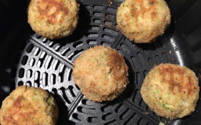 Air Fried Rice Balls with Broccoli