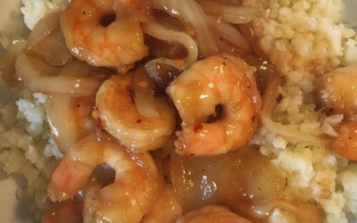 Honey Garlic Butter Shrimp & Onions